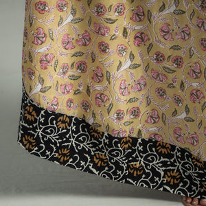 Beige - Sanganeri Block Printed Cotton Long Skirt