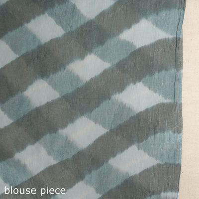 Grey - Leheriya Tie-Dye Mulberry Silk Handloom Saree