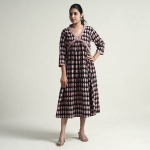 Black - Bagh Block Printed Cotton Dress