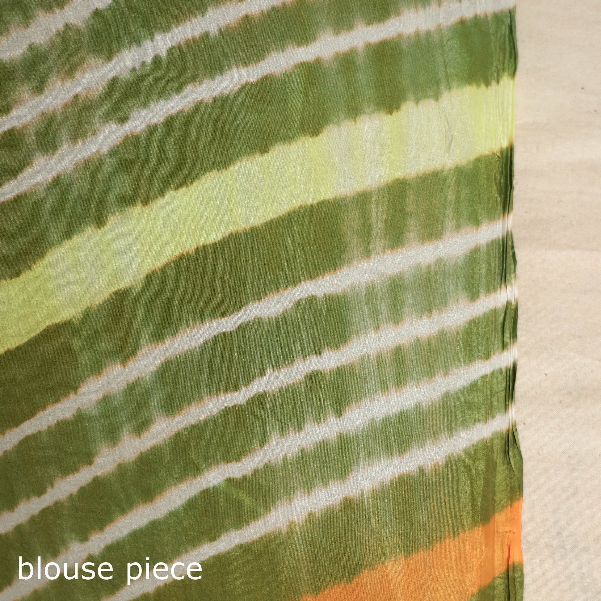 Green - Leheriya Tie-Dye Mulberry Silk Handloom Saree