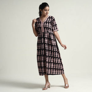 Black - Bagh Block Printed Cotton Dress