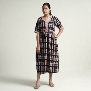 Black - Bagh Block Printed Cotton Dress