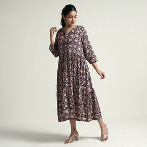 Black - Bagh Block Printed Cotton Dress