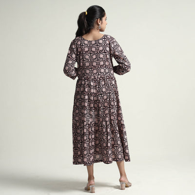 Black - Bagh Block Printed Cotton Dress