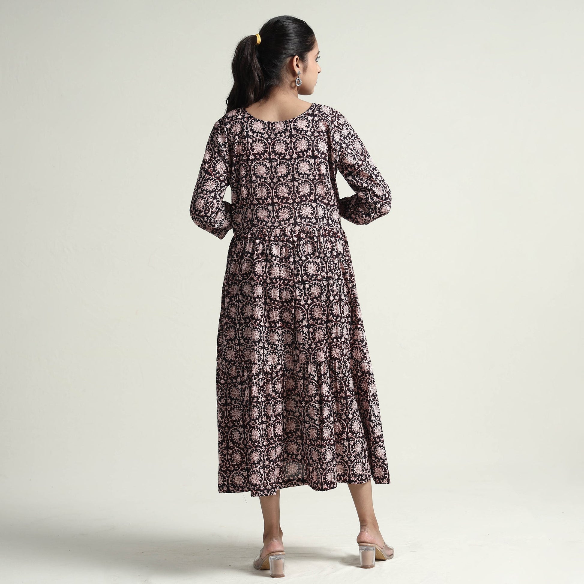 Black - Bagh Block Printed Cotton Dress