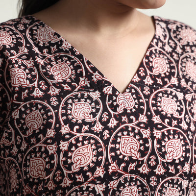 Black - Bagh Block Printed Cotton Dress