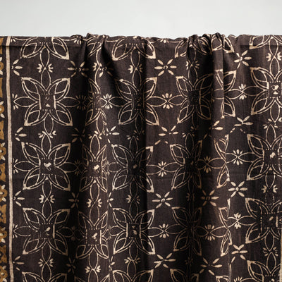 Brown - Akola Block Print Pure Handloom Cotton Towel 04