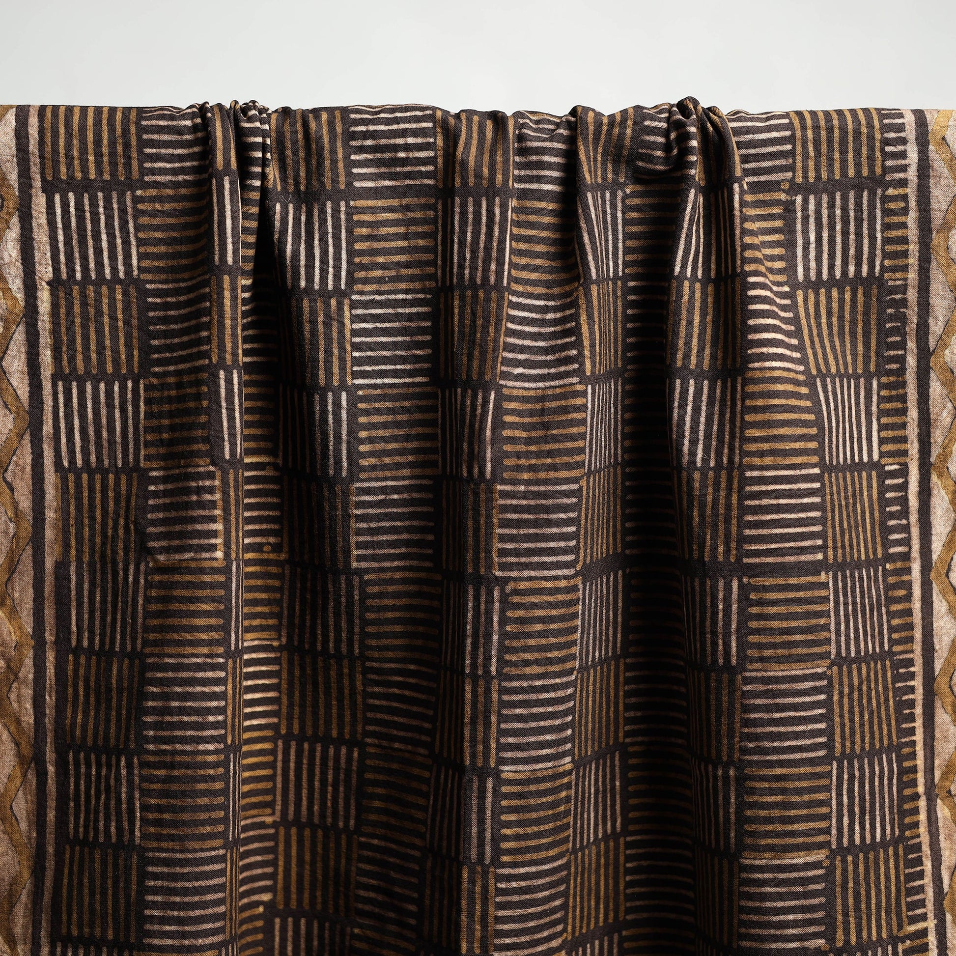 Brown - Akola Block Print Pure Handloom Cotton Towel 02