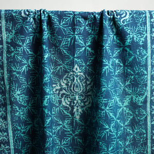 Blue - Akola Block Print Pure Handloom Cotton Towel 05