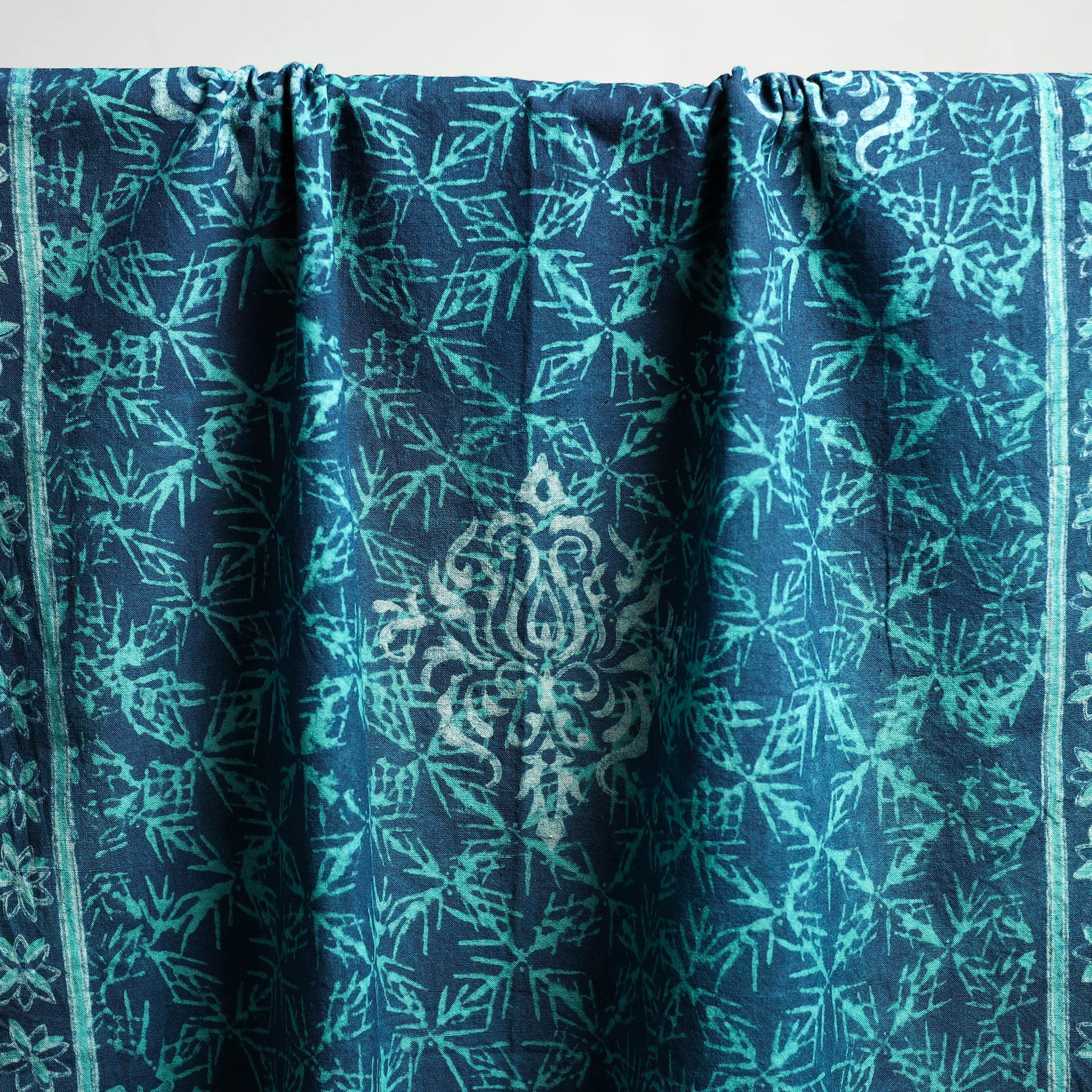 Blue - Akola Block Print Pure Handloom Cotton Towel 05