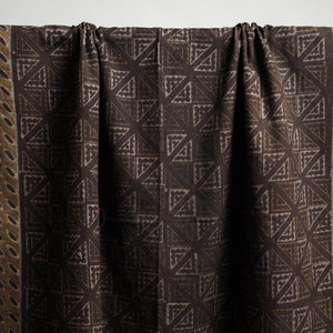 Brown - Akola Block Print Pure Handloom Cotton Towel 06