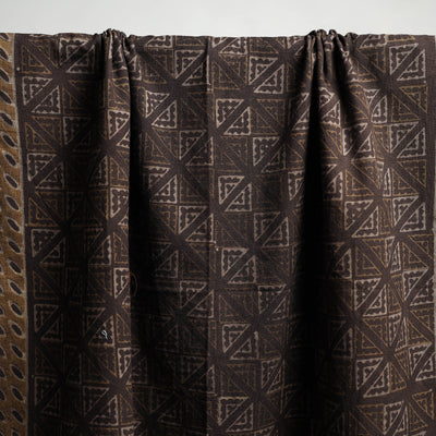 Brown - Akola Block Print Pure Handloom Cotton Towel 06