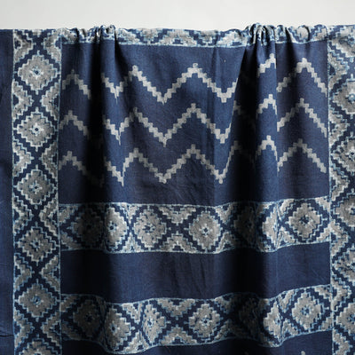 Blue - Akola Block Print Pure Handloom Cotton Towel 12