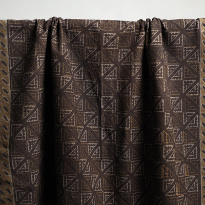 Brown - Akola Block Print Pure Handloom Cotton Towel 13