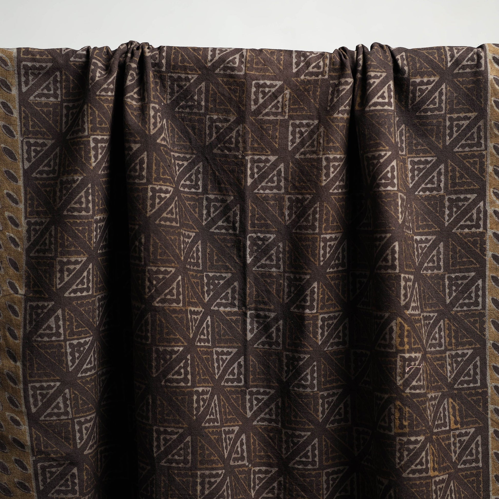 Brown - Akola Block Print Pure Handloom Cotton Towel 13