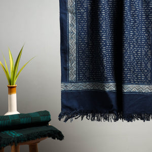 Blue - Akola Block Print Pure Handloom Cotton Towel 16