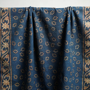 Blue - Akola Block Print Pure Handloom Cotton Towel 20