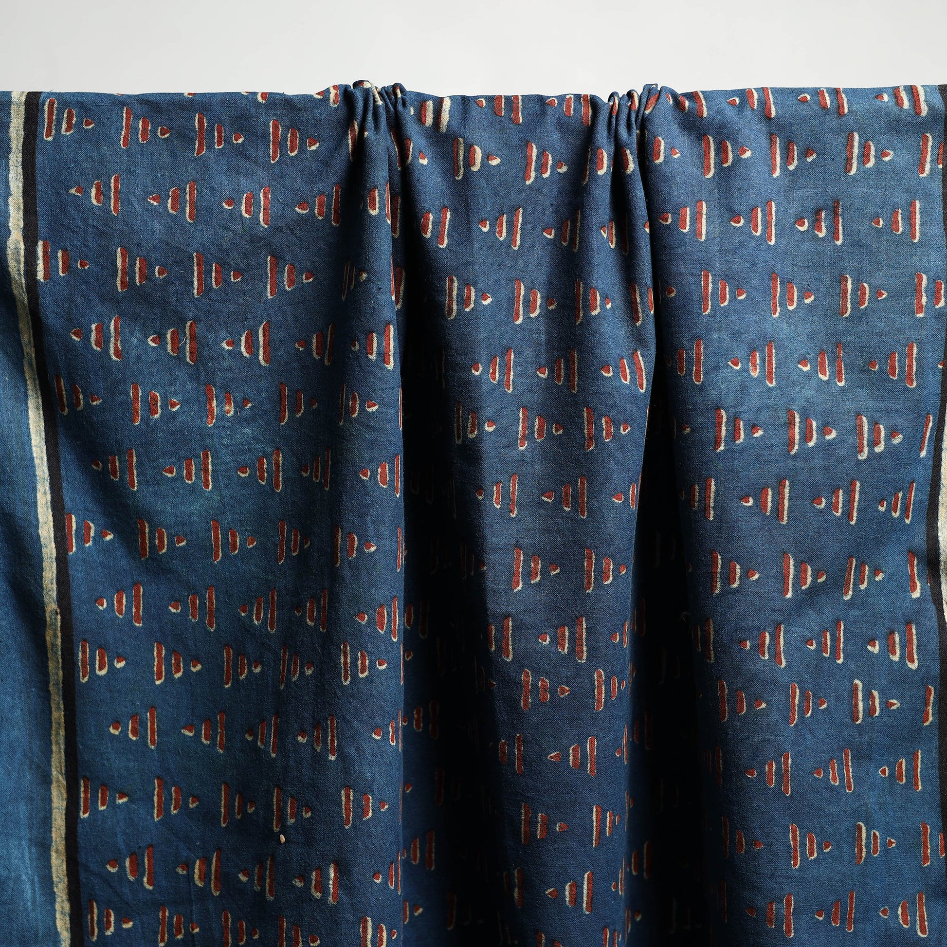 Blue - Akola Block Print Pure Handloom Cotton Towel 22