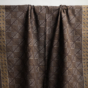 Brown - Akola Block Print Pure Handloom Cotton Towel 25