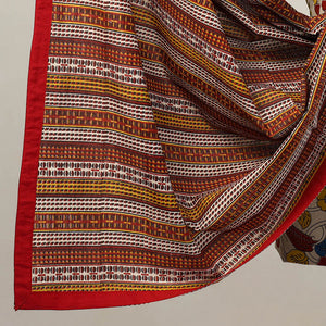 Beige - 3pc Cotton Kalamkari Print Dress Material 22