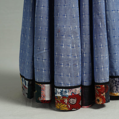 Blue - 24 Kali Patchwork Cotton Pochampally Ikat Skirt 41