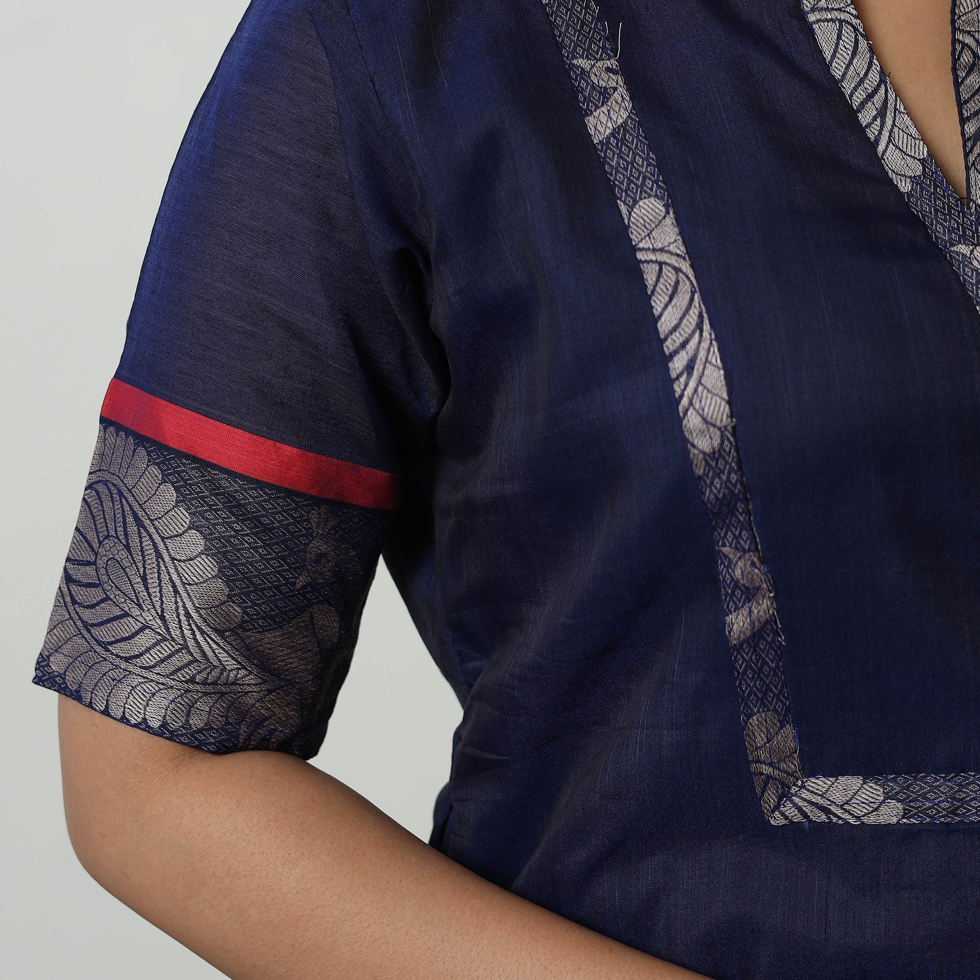 Blue - Dharwad Mercerised Cotton Straight Kurta 21