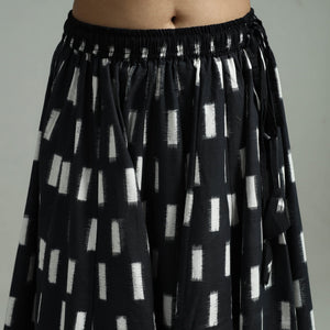 Black - 24 Kali Patchwork Cotton Pochampally Ikat Skirt 46