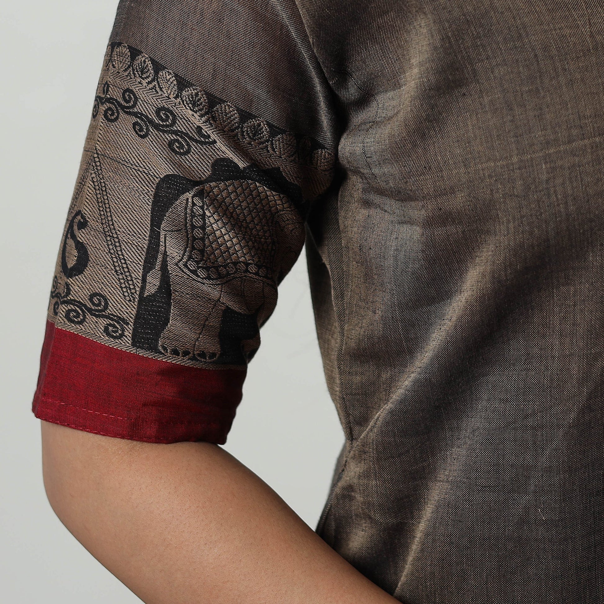 Brown - Dharwad Mercerised Cotton Straight Kurta 01