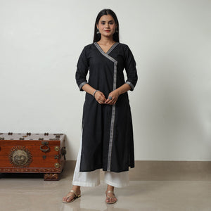 Black - Dharwad Cotton Straight Kurta 14