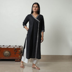 Black - Dharwad Cotton Straight Kurta 14