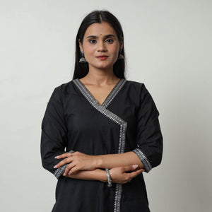 Black - Dharwad Cotton Straight Kurta 14