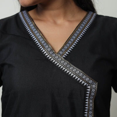 Black - Dharwad Cotton Straight Kurta 14