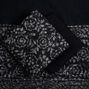Black - 3pc Block Print Kota Cotton Batik Dress Material 08