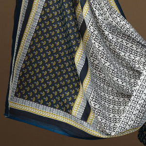 Blue - 3pc Sanganeri Block Print Cotton Dress Material 02