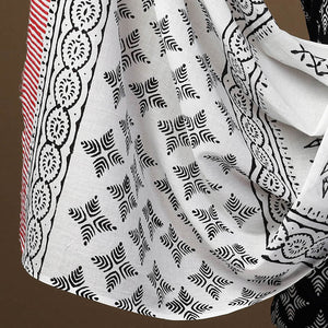 Black - 3pc Sanganeri Block Print Cotton Dress Material 13