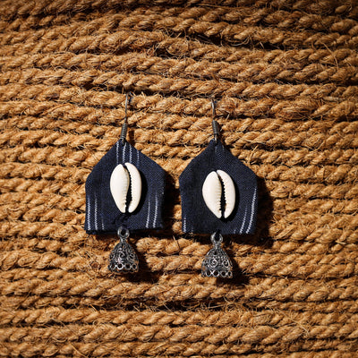 Anika Handcrafted GS & Shell Work Fabart Earrings