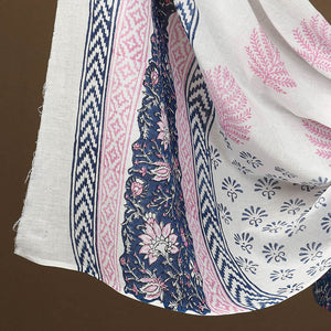 Blue - 3pc Sanganeri Block Print Cotton Dress Material 17