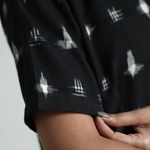 Black - Pochampally Double Ikat Weave Cotton Dress
