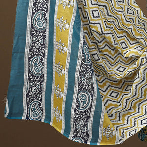 Blue - 3pc Sanganeri Block Print Cotton Dress Material 21