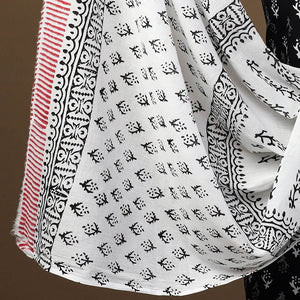 Black - 3pc Sanganeri Block Print Cotton Dress Material 22
