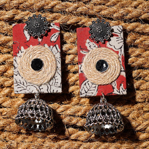Arohi Handcrafted GS Fabart Jhumki Earrings