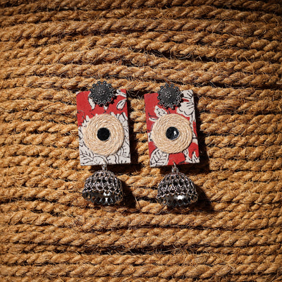 Arohi Handcrafted GS Fabart Jhumki Earrings