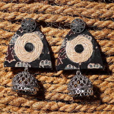 Anam Handcrafted GS Fabart Jhumki Earrings