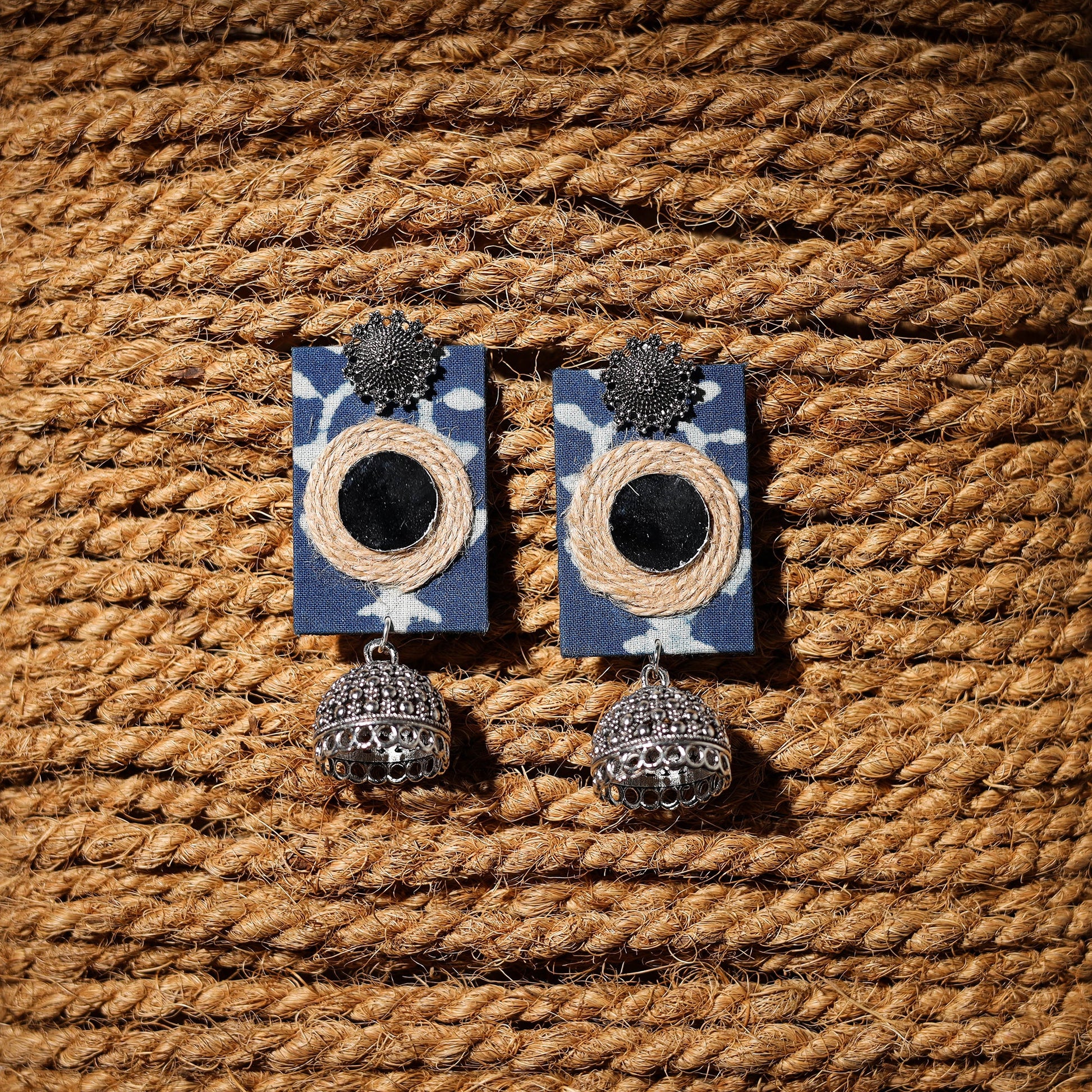 Abira Handcrafted GS Fabart Jhumki Earrings