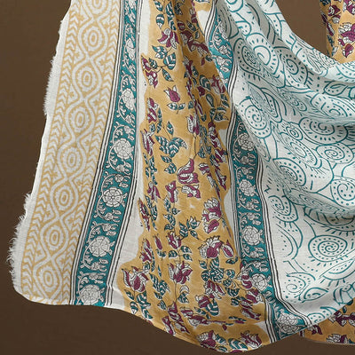 Beige - 3pc Sanganeri Block Print Cotton Dress Material 31