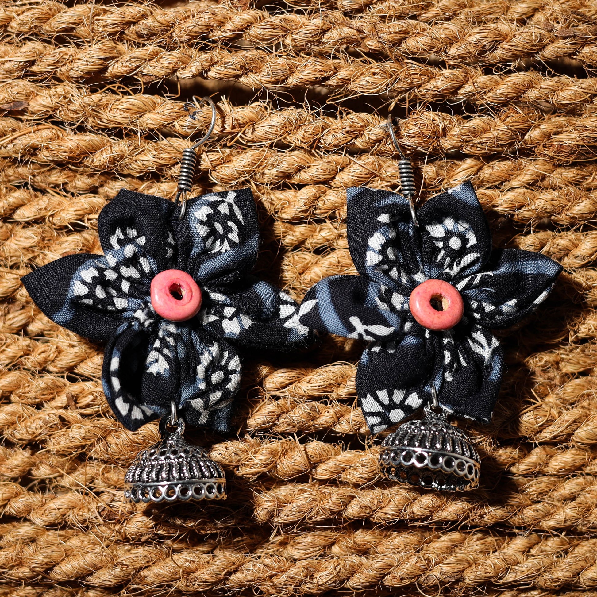 Ashika Handcrafted GS Fabart Phool Kali Earrings