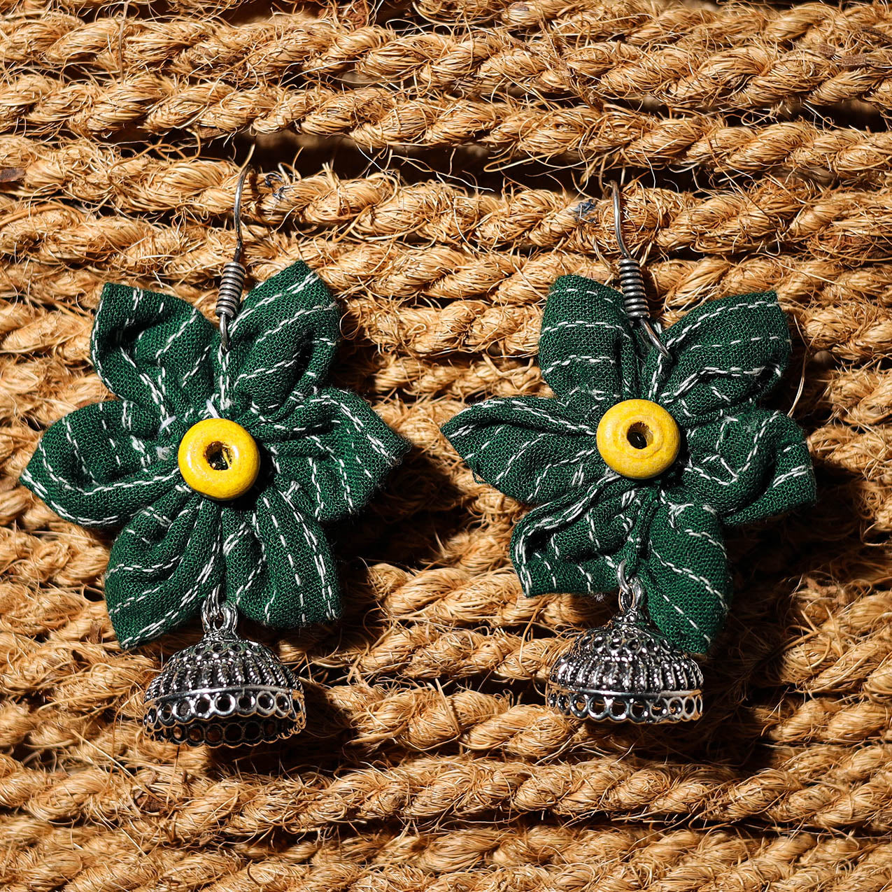 Ayat Handcrafted GS Fabart Phool Kali Earrings