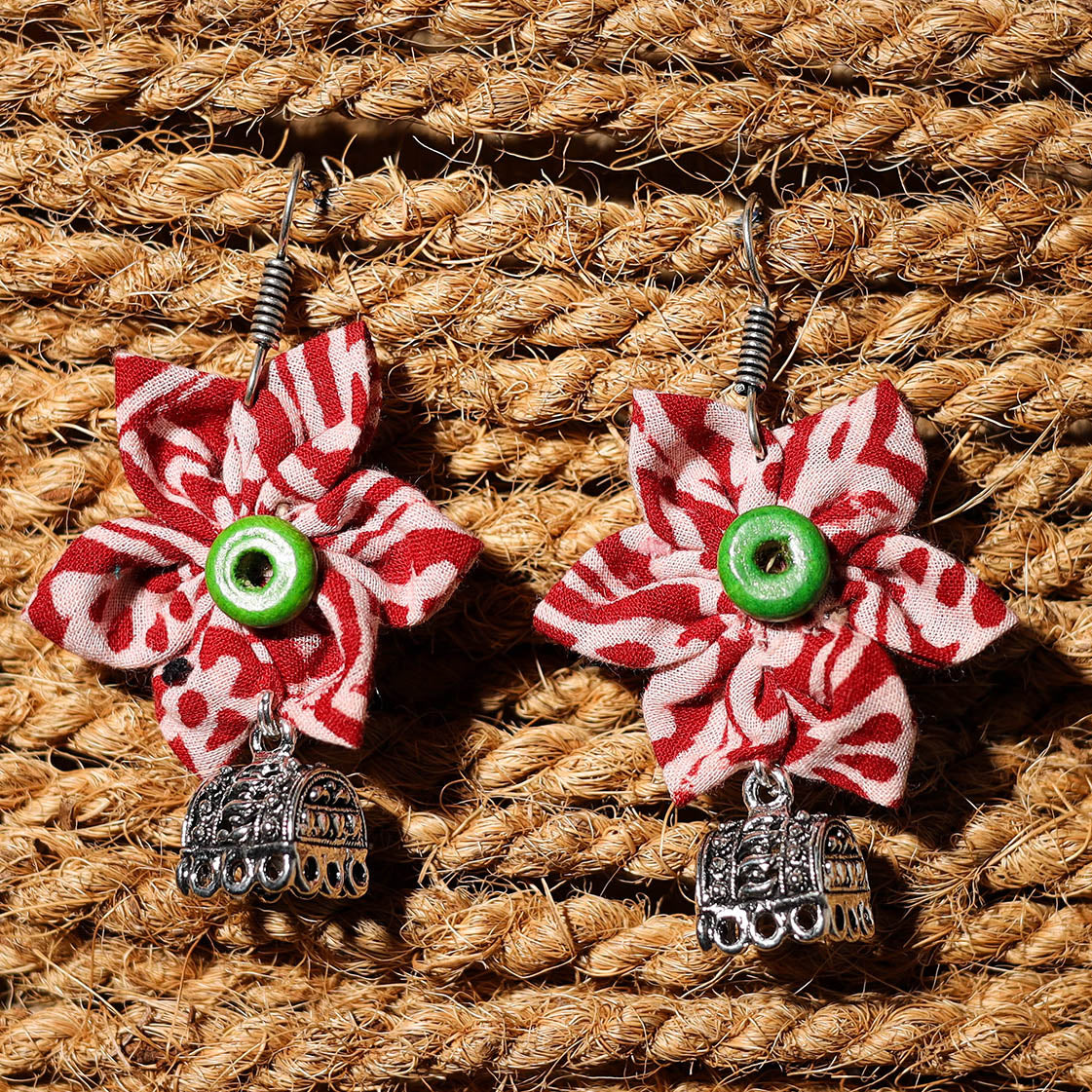 Ayesha Handcrafted GS Fabart Phool Kali Earrings