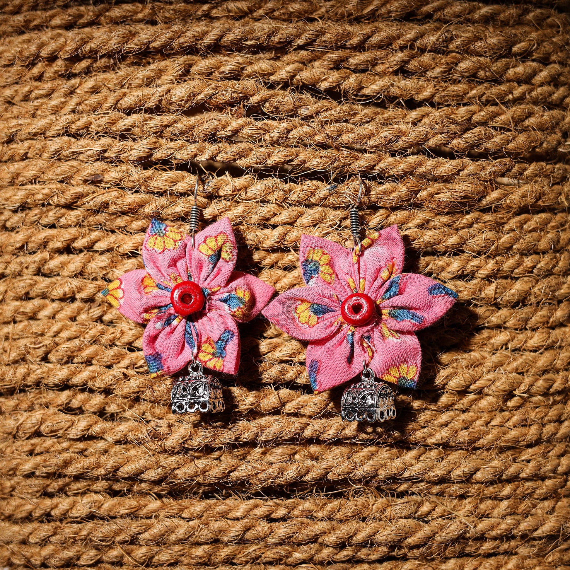 Anjli Handcrafted GS Fabart Phool Kali Earrings