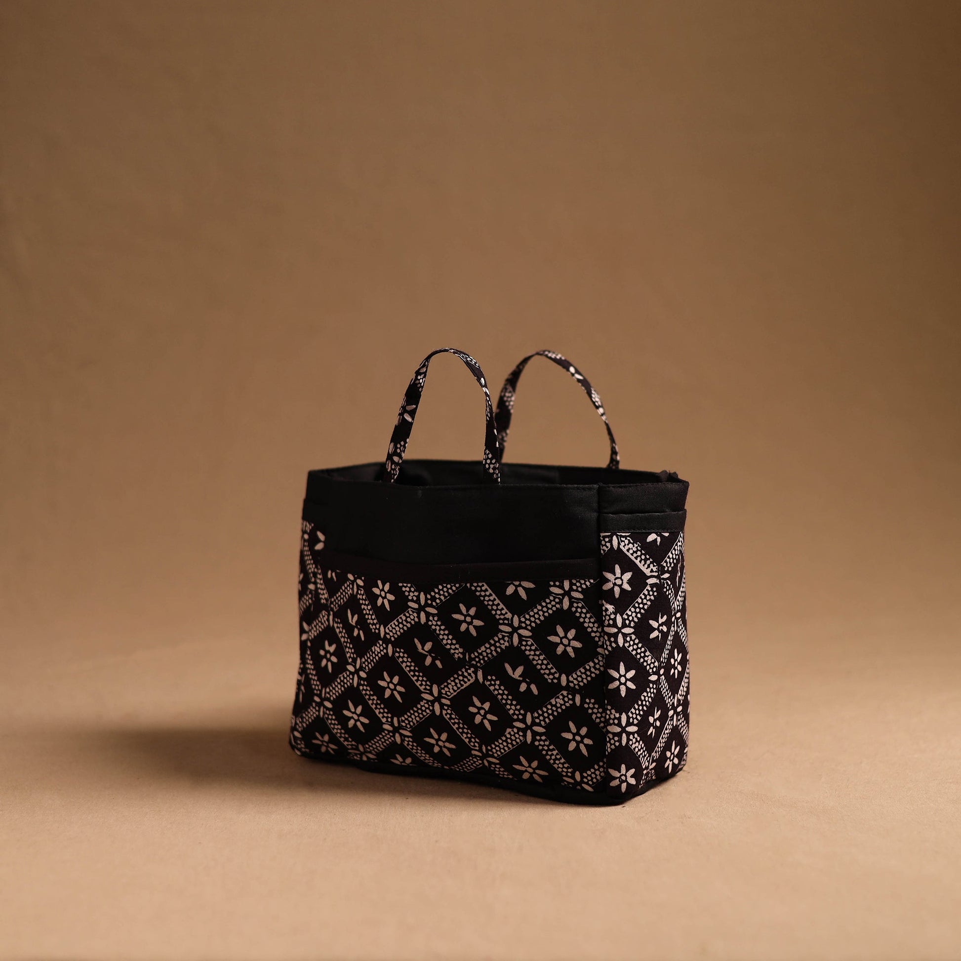Brown - Handmade Cotton Multipurpose Cosmetic/Toiletry Bag 02